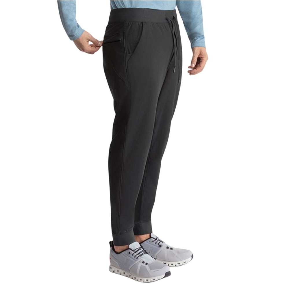 Birddogs Men's Black Jogger Pants Stretchy Built in Shorts Athletic Slim Size XL